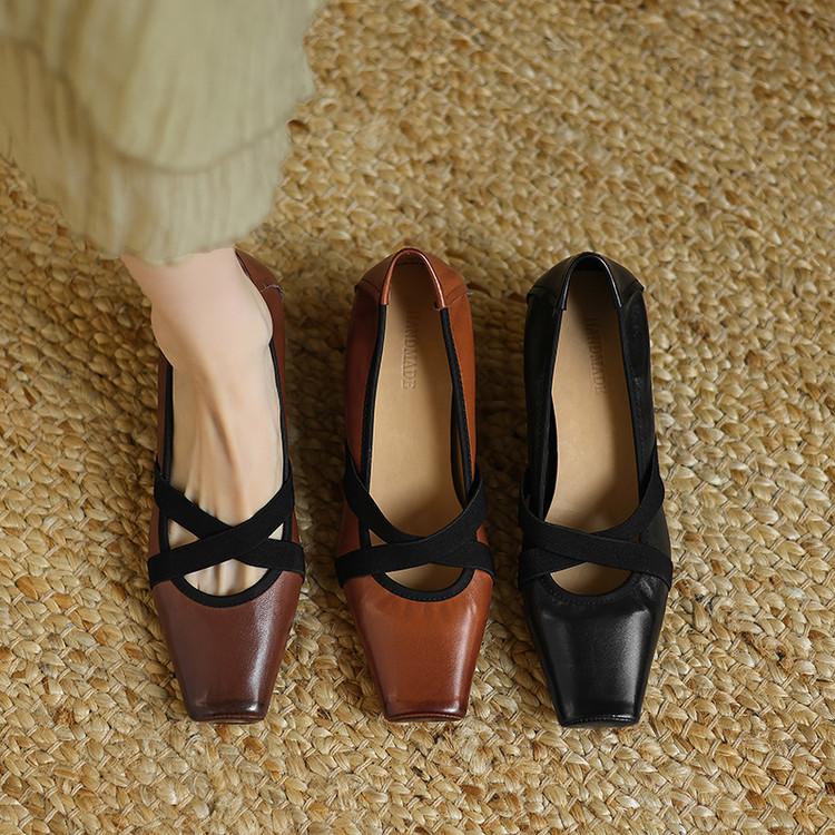 Minimalist Square Toe Block Heel Pumps - Style c.html